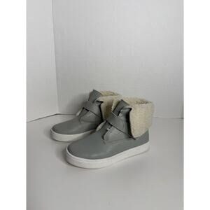 Freshly Picked Toddler Size 13 Unisex Leather Sherpa Boots Color Gray